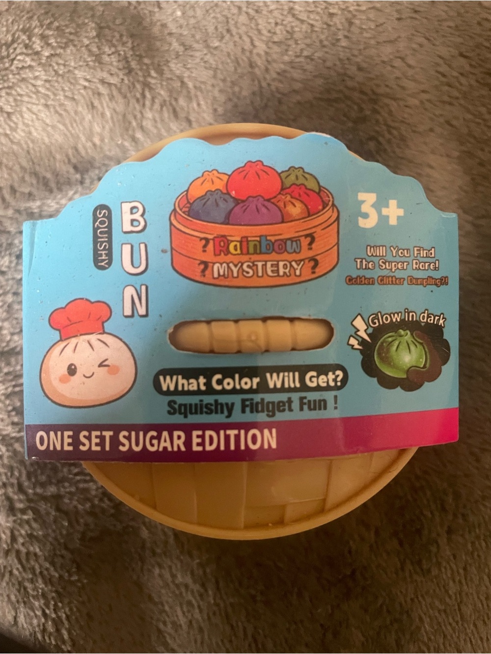 Rare Rainbow Mystery Squishy Bun - Cream Glow-in-the-Dark Small Dumpling